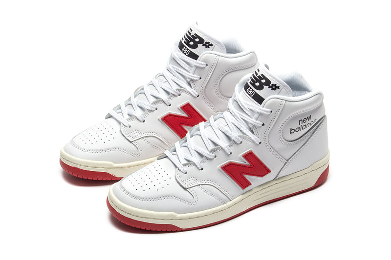 New Balance Numeric | 480 High Style # NM480HSD Color : White / Red