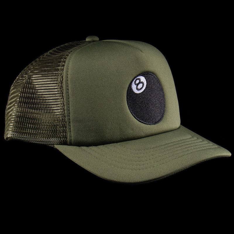 Stussy | 8-Ball Trucker Cap Style # 1311089 Color : Olive