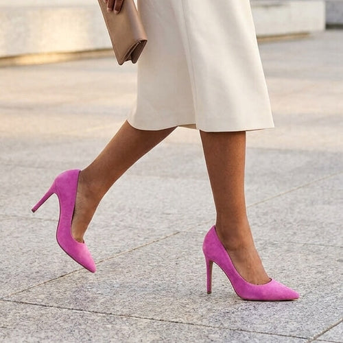 Adira Vegan Suede - Magenta Vegan Suede - Street Sole