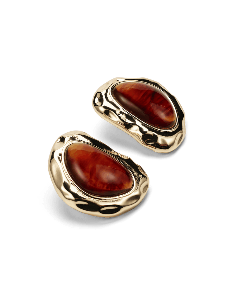 ALEX EARRINGS - GOLD-CHOCOLATE-JEWELLERY-Billini-Billini