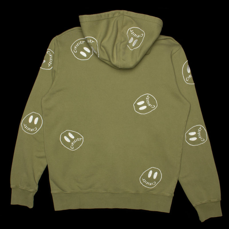 Civilsit | Allover Smiler Hoodie Color : Olive