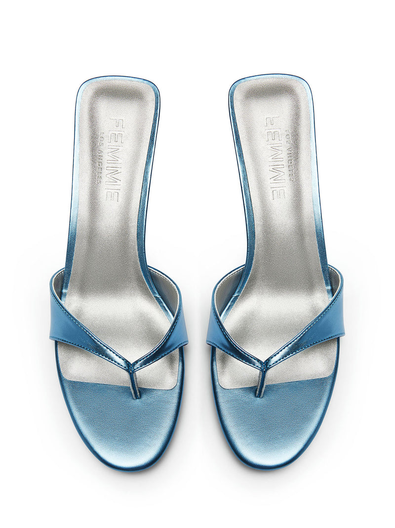 Almalfi Slipper - Metallic Blue