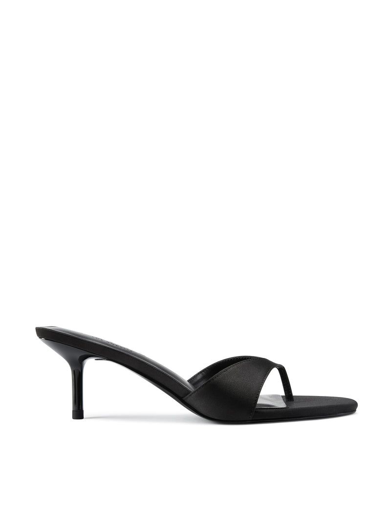 Almalfi Slipper - Satin Black