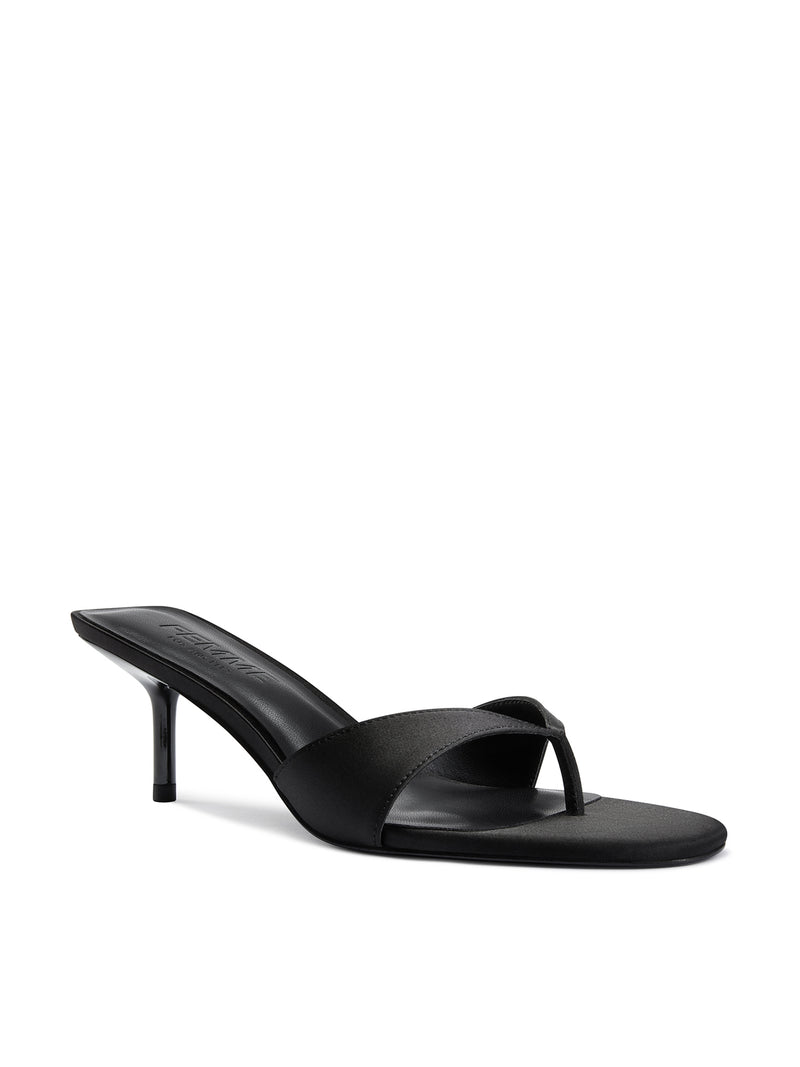 Almalfi Slipper - Satin Black