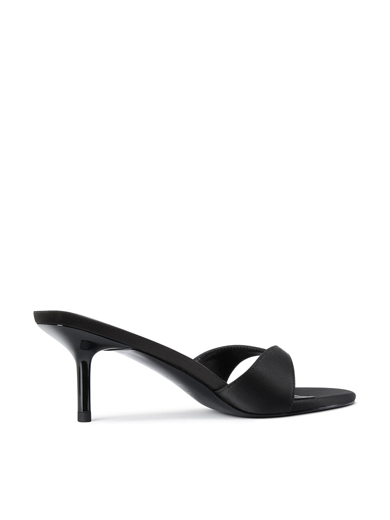 Almalfi Slipper - Satin Black