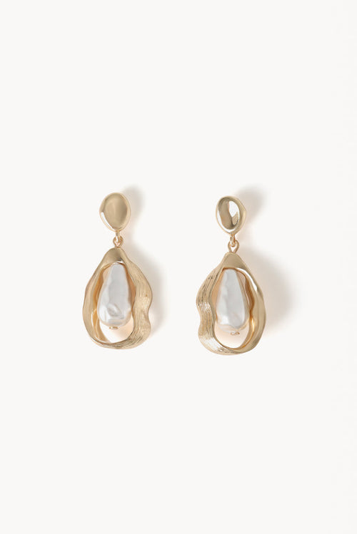 ANDREA EARRINGS - GOLD-PEARL-JEWELLERY-Billini-Billini