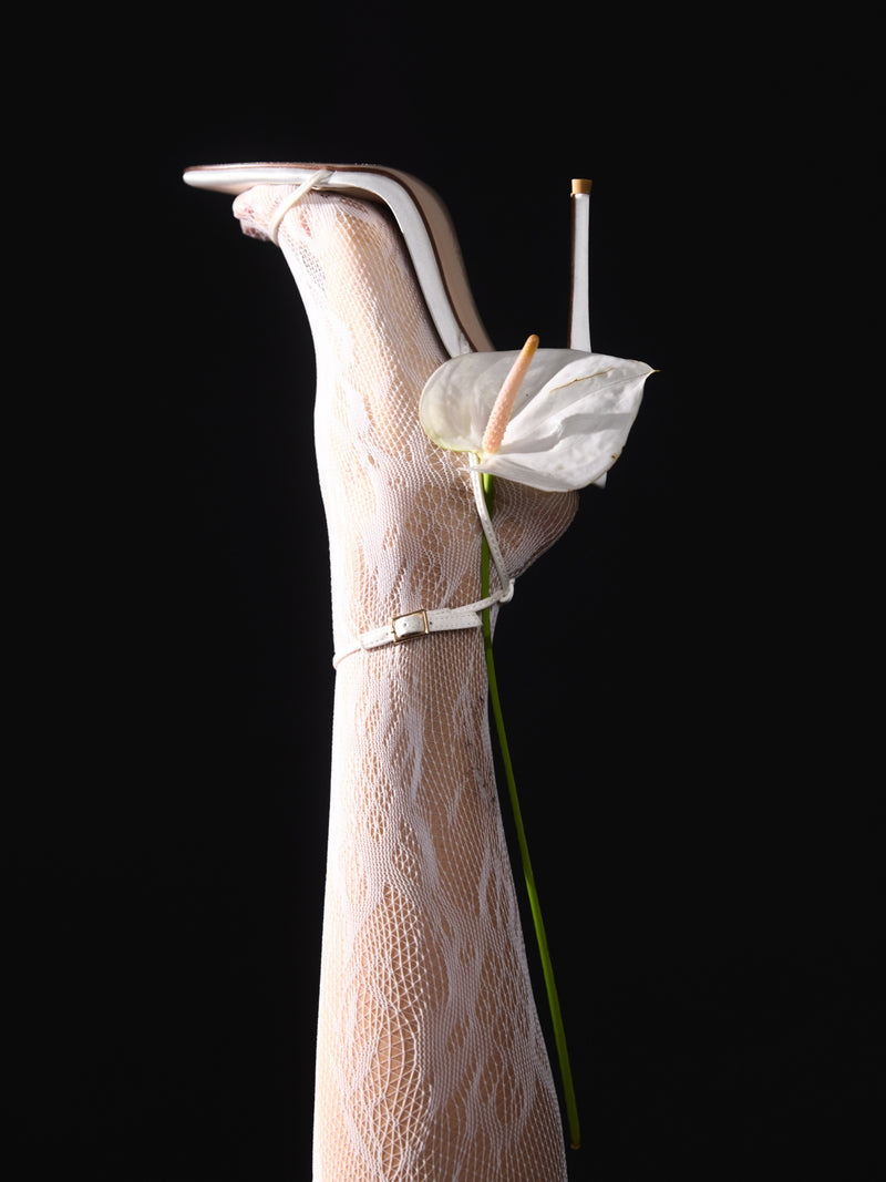 ANDX Sandal - White Satin