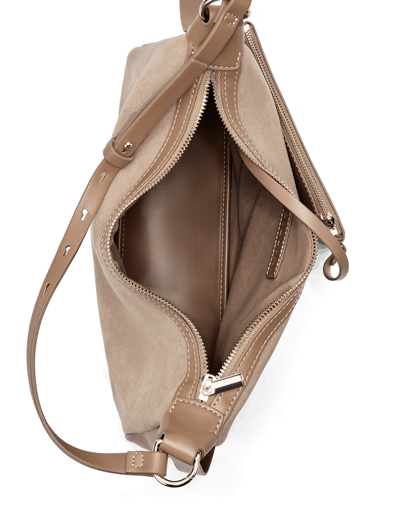 ANINE SHOULDER BAG - CAMEL SUEDE-CAMEL-Handbags-Billini-Billini