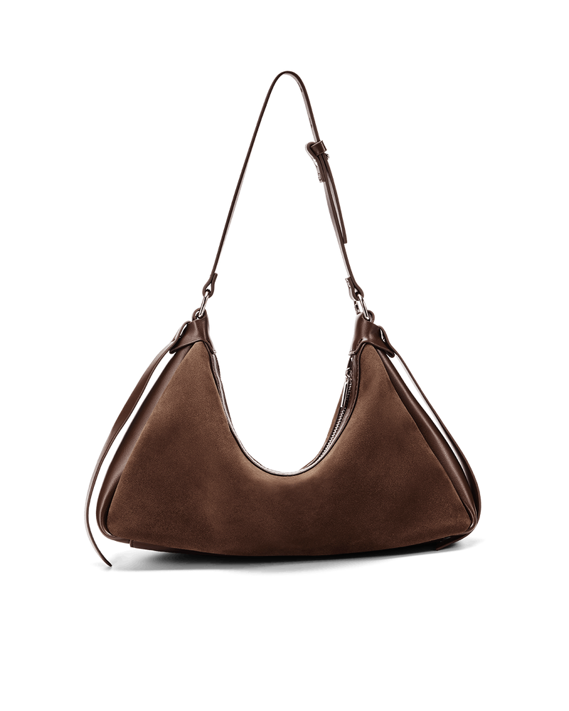ANINE SHOULDER BAG - MAHOGANY SUEDE-Handbags-Billini-Billini