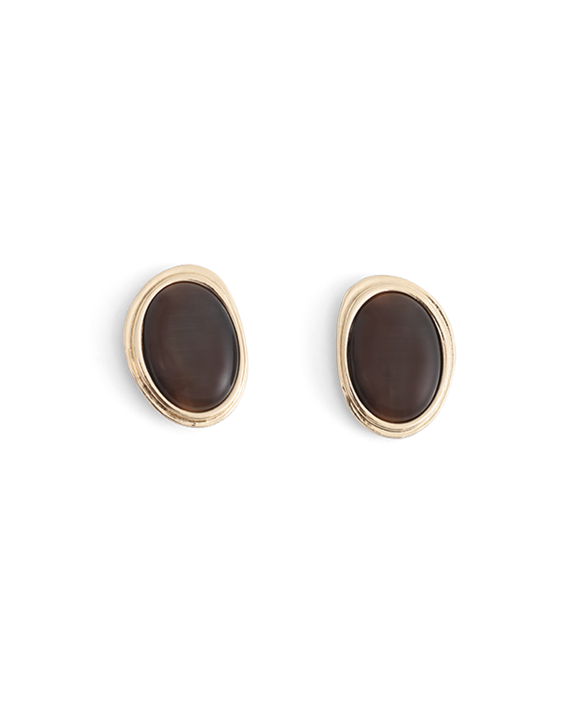 ANYA EARRINGS - GOLD-CHOCOLATE-JEWELLERY-Billini-Billini