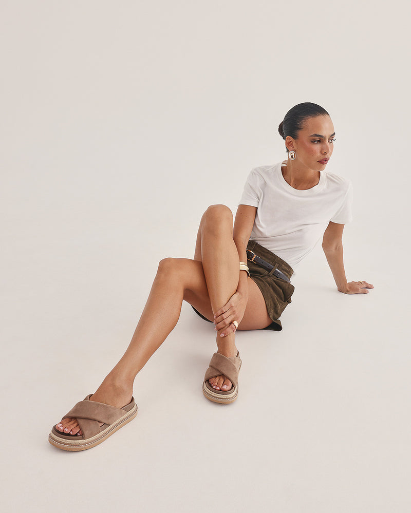 ARABEL - FAWN SUEDE-Sandals-Billini-Billini