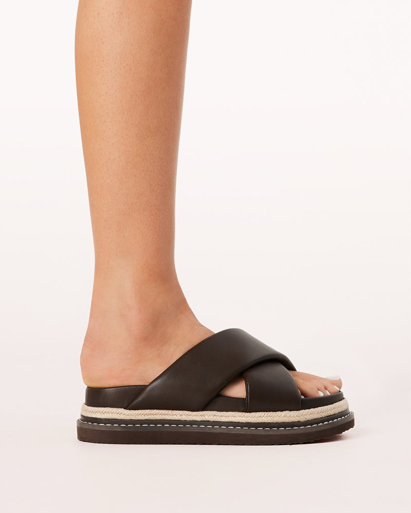 ARABEL WIDE FIT - CHOCOLATE-Sandals-Billini-Billini