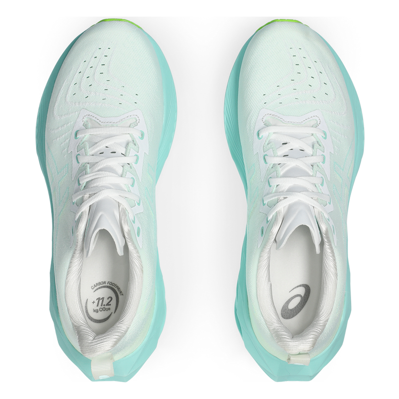 Asics Novablast 4 - White - Illuminate Mint