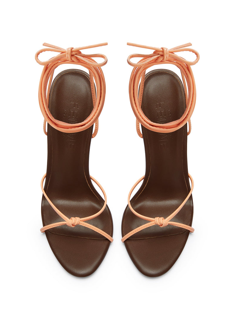 Athens Lace Up - Coco / Peach - FEMME LA