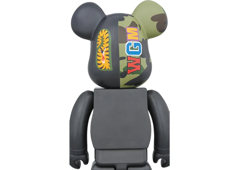 Bearbrick A Bathing Ape 1st Camo Shark 400% Black