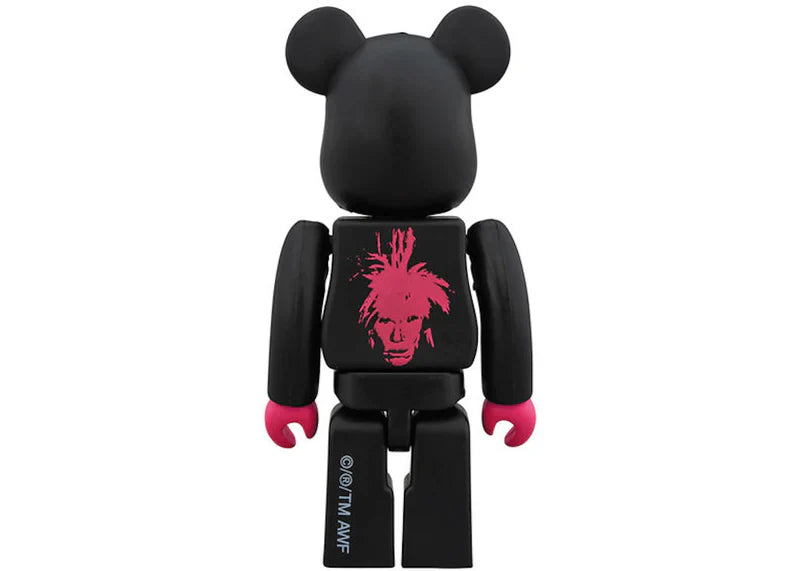 Bearbrick Andy Warhol DesignerCon 100% Black/Pink