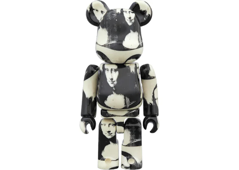 Bearbrick Andy Warhol "Double Mona Lisa" 100% & 400% Set White/Black