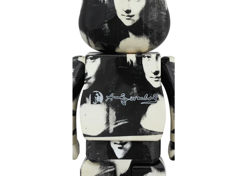 Bearbrick Andy Warhol "Double Mona Lisa" 100% & 400% Set White/Black