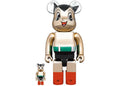 Bearbrick Astro Boy Chrome Ver. 100% & 400% Set