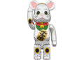 Bearbrick Beckoning Cat Chrome Plated Gauze 400% Chrome