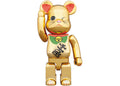 Bearbrick Beckoning Cat Gold Plating Four 400% Gold