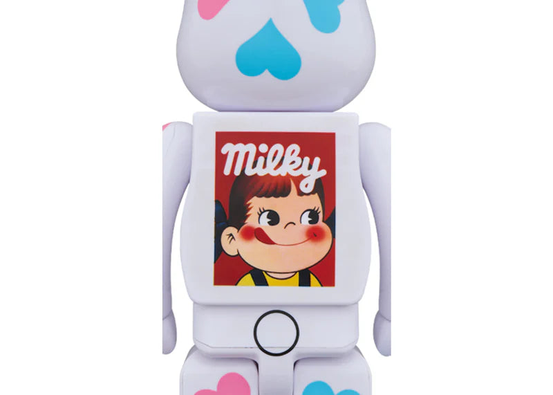 Bearbrick Costume Peko-chan Heart 100% & 400% Set White