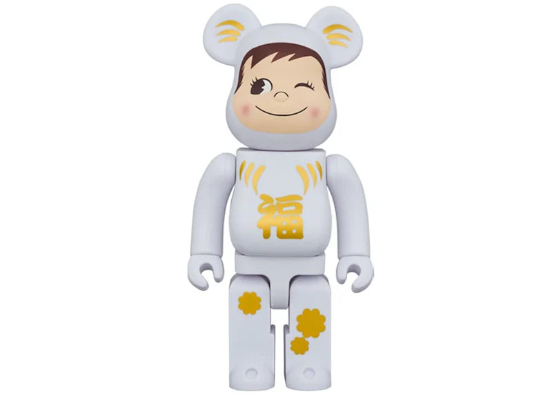 Bearbrick Daruma Poco-chan 100% & 400% Set White