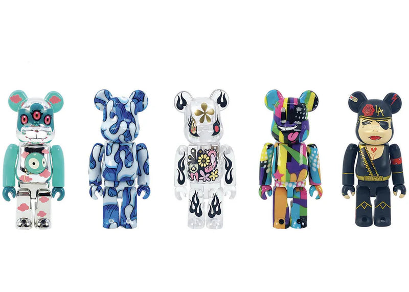 Bearbrick DesignerCon Artist Series 3 (Aaron Kai, Tara McPherson, Junko Mizuno, Sket-One and Brian Viveros) 100% (Set of 5)