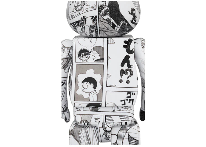 Bearbrick Doraemon (Comic Ver.) 100% & 400% Set Black & White