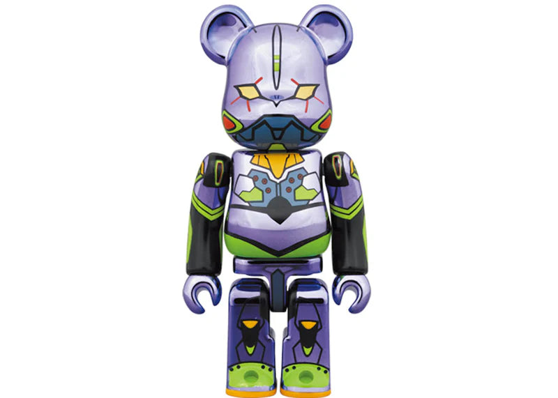 Bearbrick Evangelion Unit 1 100% & 400% Set Chrome Ver.