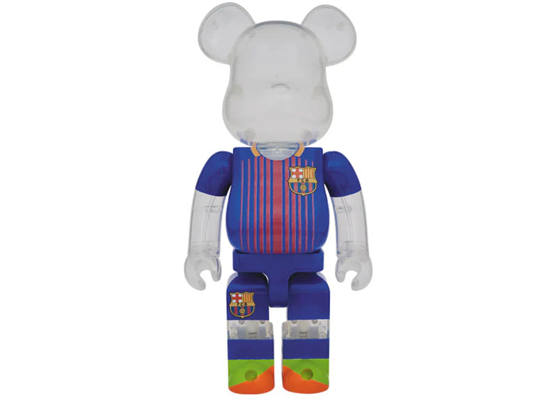 Bearbrick FC Barcelona 100% & 400% Set Clear/Navy