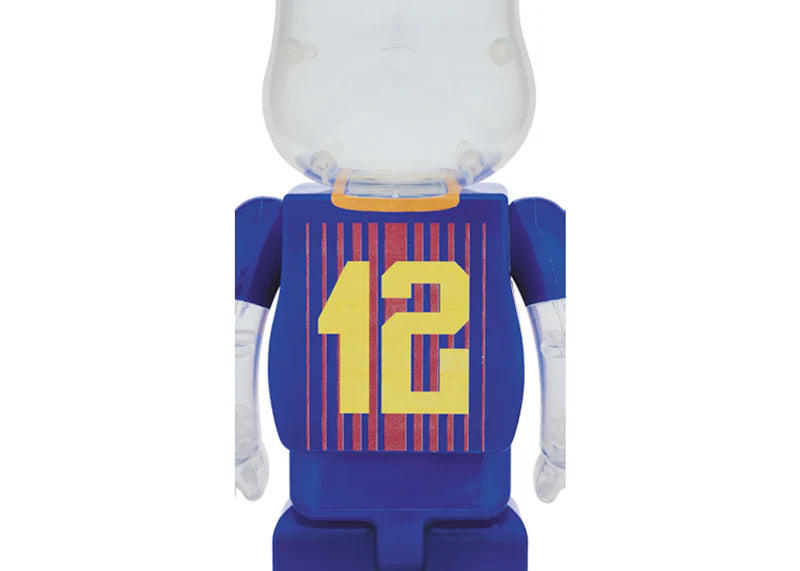Bearbrick FC Barcelona 100% & 400% Set Clear/Navy