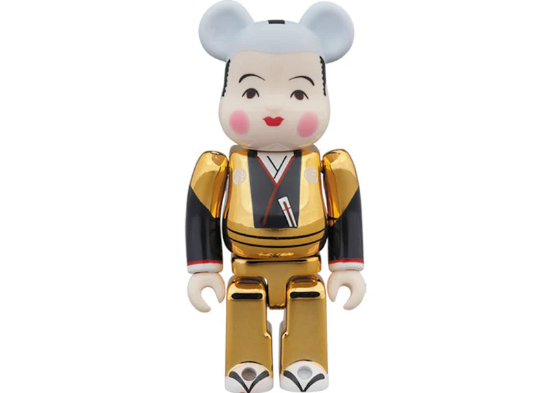 Bearbrick Fukusuke Gold Plating 100% & 400% Set Gold
