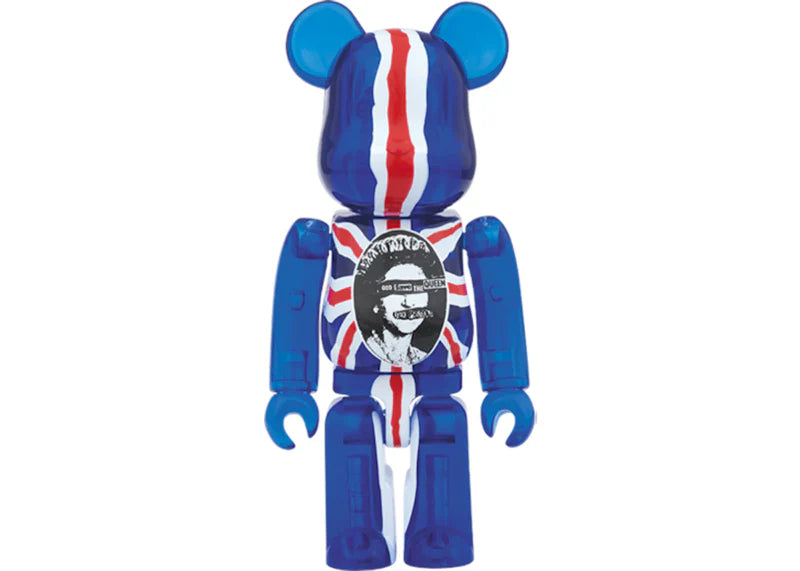 Bearbrick God Save The Queen Clear Ver. 100% & 400% Set Blue