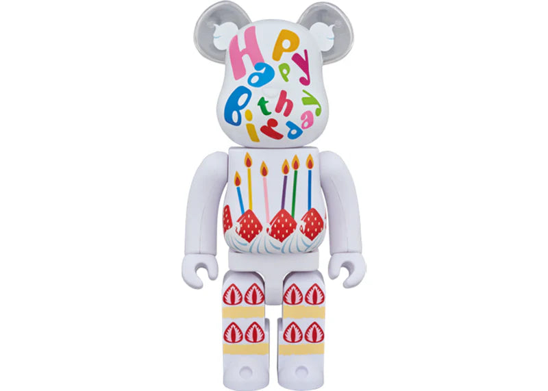 Bearbrick Greeting Birthday 2 PLUS 400% White