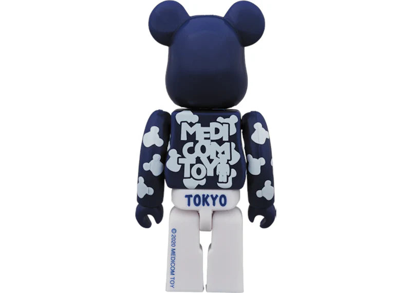 Bearbrick Happy Tokyo 100% Set Navy/White