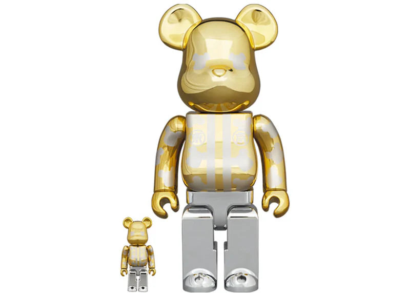 Bearbrick Happy Tokyo Gold Plated 100% & 400% Set
