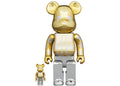 Bearbrick Happy Tokyo Gold Plated 100% & 400% Set