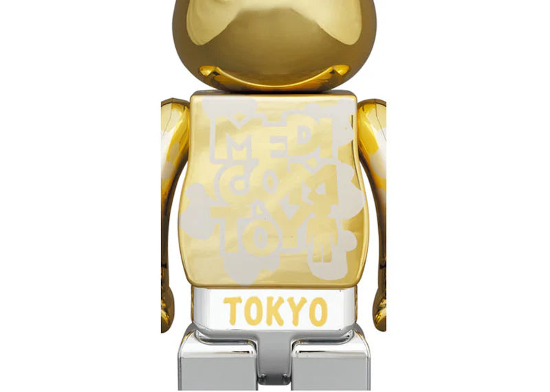 Bearbrick Happy Tokyo Gold Plated 100% & 400% Set