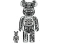 Bearbrick HR GIGER 100% & 400% Set White Chrome