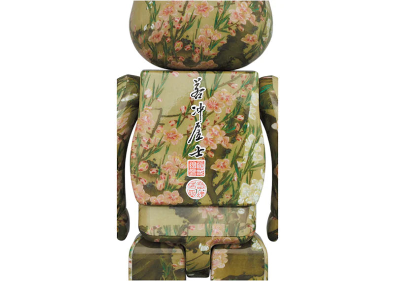 Bearbrick Ito Jakuchu (Peach Blossom Poultry Figure) 100% & 400% Set