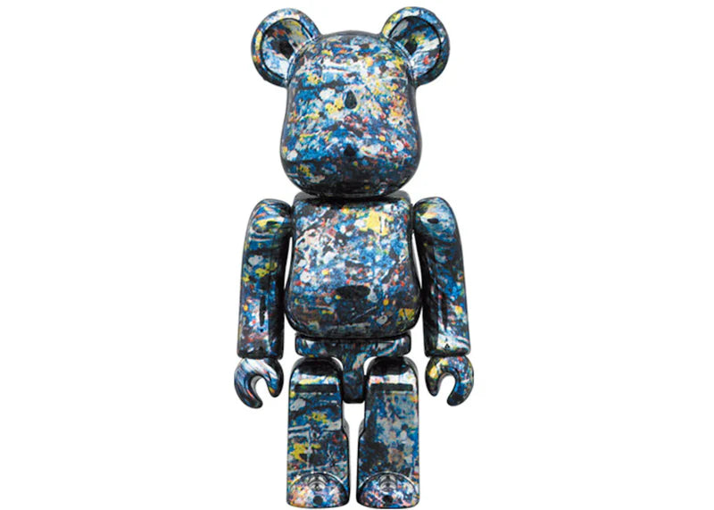 Bearbrick Jackson Pollock Studio 100% & 400% Set Chrome Ver.