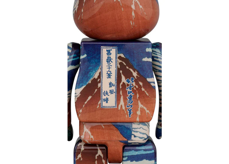 Bearbrick Katsushika Hokusai (Thirty-six Views of Tomitake, Fine Wind, Clear Morning) 100% & 400% Set