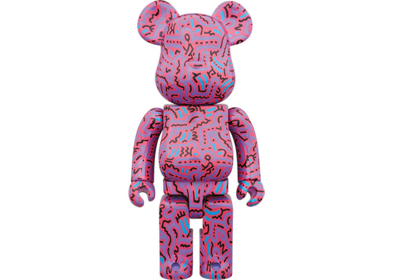 Bearbrick Keith Haring 2 100% & 400% Set Purple