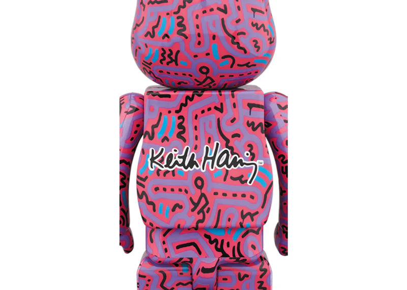 Bearbrick Keith Haring 2 100% & 400% Set Purple