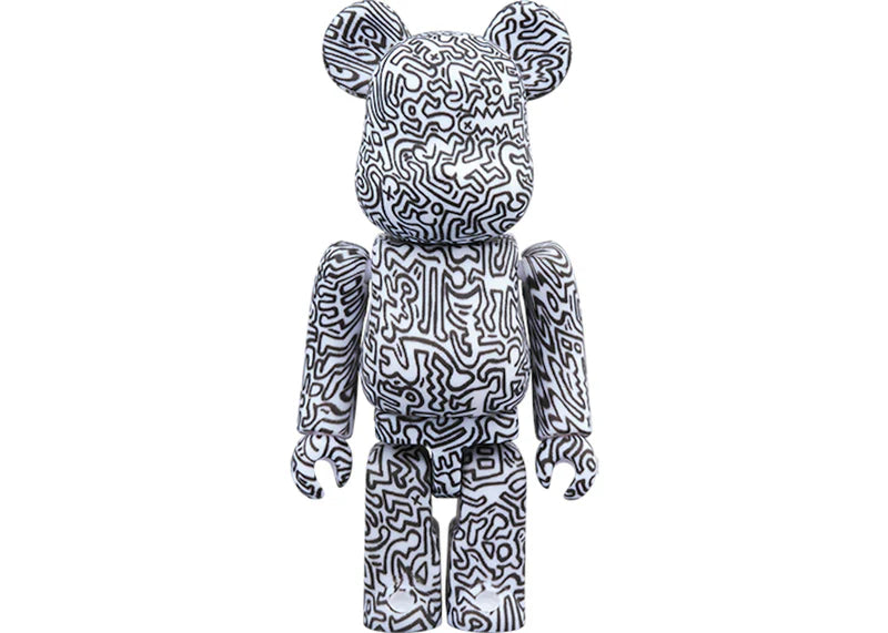 Bearbrick Keith Haring #4 100% & 400% Set White