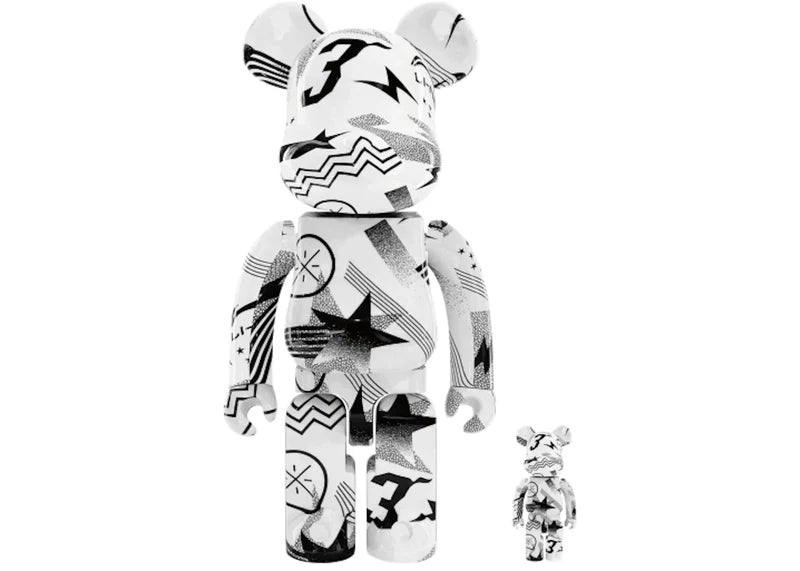 Bearbrick Li-Ning Fashion 100% & 400% Set White