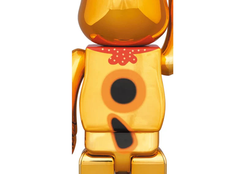 Bearbrick Lucky Cat Good Luck Ten Million Ryo 100% & 400% Set Gold Plated