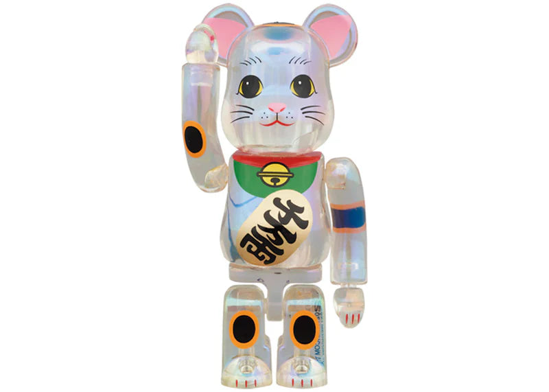 Bearbrick Maneki Neko 100% & 400% Set Transparent Plating