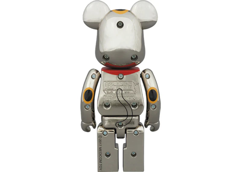 Bearbrick Maneki Neko 200% Silver Plated